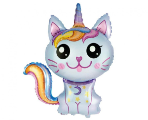 Balon foliowy kształt magiczny kot niebieski "24"