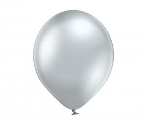 Balon lateksowy Belbal B105 Glossy Silver 12 cali - balony na hel, dekoracje Tychy, Katowice - Zabawne Wydry