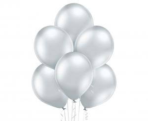 Balon lateksowy Belbal B105 Glossy Silver 12 cali - balony na hel, dekoracje Tychy, Katowice - Zabawne Wydry
