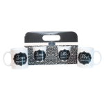 Zestaw dwóch kubków w ozdobnym opakowaniu "Mąż & Żona"