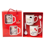 Zestaw dwóch kubków w ozdobnym opakowaniu "Mr & Mrs"