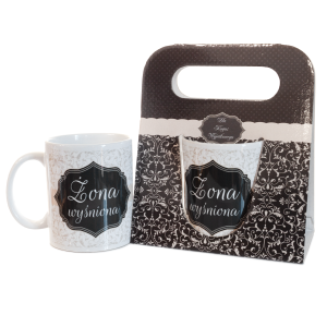 Kubek w ozdobnym opakowaniu "Żona wyśniona"