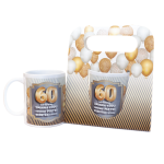 Kubek w ozdobnym opakowaniu "60 URODZINY"