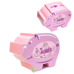 Ekologiczna Skarbonka Kartonowa Świnka "Na Rower" (14x19 cm)