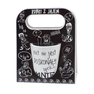 Kubek w ozdobnym opakowaniu "Nikt nie jest doskonały..."