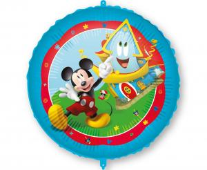 Balon foliowy okrągły Myszka Mickey Rock the House Disney 46cm - balon na hel, dekoracja urodzinowa Tychy Katowice Pszczyna Lędziny Mysłowice Bieruń Kobiór - Zabawne Wydry