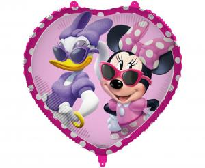 Balon foliowy serce Myszka Minnie Junior Disney ok. 43cm - balon na hel, dekoracja urodzinowa, Walentynki Tychy Katowice Pszczyna Lędziny Mysłowice Bieruń Kobiór - Zabawne Wydry