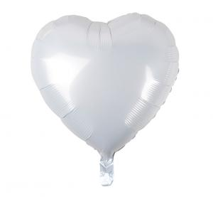 Balon foliowy serce biały 18 cali - dekoracja ślub, wesele, Chrzest, Komunia, rocznica, baby shower Tychy Katowice Pszczyna Lędziny Mysłowice Bieruń Kobiór - Zabawne Wydry