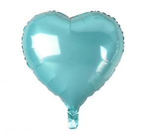 Balon foliowy serce jasnoniebieski 18 cali - dekoracja baby shower, Chrzest, urodziny, rocznica, pastelowe Tychy Katowice Pszczyna Lędziny Mysłowice Bieruń Kobiór - Zabawne Wydry