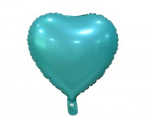 Balon foliowy serce matowe turkusowe 18 cali - dekoracja urodziny, baby shower, letnie przyjęcie, morskie Tychy Katowice Pszczyna Lędziny Mysłowice Bieruń Kobiór - Zabawne Wydry
