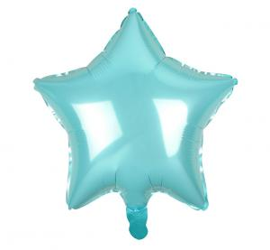 Balon foliowy gwiazda jasnoniebieska 19 cali - dekoracja baby shower chłopca, Chrzest, urodziny dziecka, pastelowe Tychy Katowice Pszczyna Lędziny Mysłowice Bieruń Kobiór - Zabawne Wydry