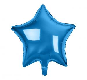 Balon foliowy gwiazda niebieska 19 cali - dekoracja urodziny, baby shower chłopca, Chrzest, kinder party Tychy Katowice Pszczyna Lędziny Mysłowice Bieruń Kobiór - Zabawne Wydry