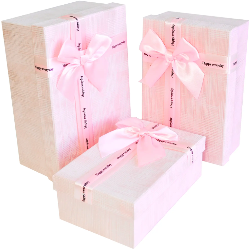 Pudełko ozdobne prezent różowa kratka wstążka Happy everyday 19x12x6,5 cm - pakowanie, Walentynki, Boże Narodzenie, baby shower Tychy Katowice Pszczyna - Zabawne Wydry