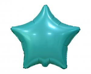 Balon foliowy gwiazda matowa turkusowa 19 cali - dekoracja urodziny, tropikalne, letnie, plażowe, egzotyczne Tychy Katowice Pszczyna Lędziny Mysłowice Bieruń Kobiór - Zabawne Wydry