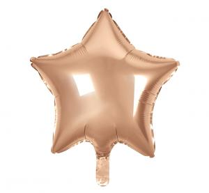 Balon foliowy gwiazda różowo-złota 19 cali - rose gold dekoracja urodziny, panieńskie, ślub, rocznica, Walentynki, baby shower Tychy Katowice Pszczyna Lędziny Mysłowice Bieruń Kobiór - Zabawne Wydry