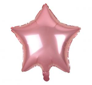 Balon foliowy gwiazda jasnoróżowa 19 cali - dekoracja baby shower dziewczynki, urodziny dziecka, romantyczne, pastelowe Tychy Katowice Pszczyna Lędziny Mysłowice Bieruń Kobiór - Zabawne Wydry
