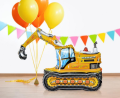 Balon foliowy Koparka 3D 89x55x35 cm - dekoracja na powietrze, urodziny chłopca, plac budowy, maszyny budowlane, stojąca, koparka Mysłowice Tychy Katowice - Zabawne Wydry