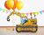 Balon foliowy Koparka 3D 89x55x35 cm - dekoracja na powietrze, urodziny chłopca, plac budowy, maszyny budowlane, stojąca, koparka Mysłowice Tychy Katowice - Zabawne Wydry