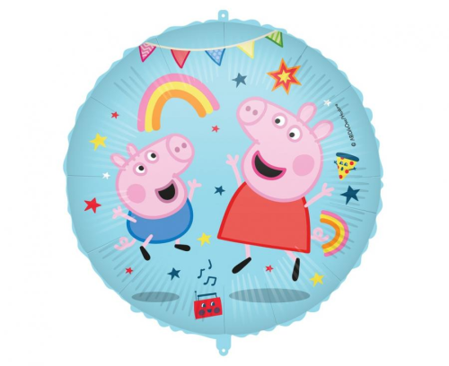 Balon foliowy Peppa Pig Messy Play 18 cali Procos - dekoracje urodziny dzieci, impreza Świnka Peppa, wesoła zabawa Mysłowice Tychy Katowice - Zabawne Wydry