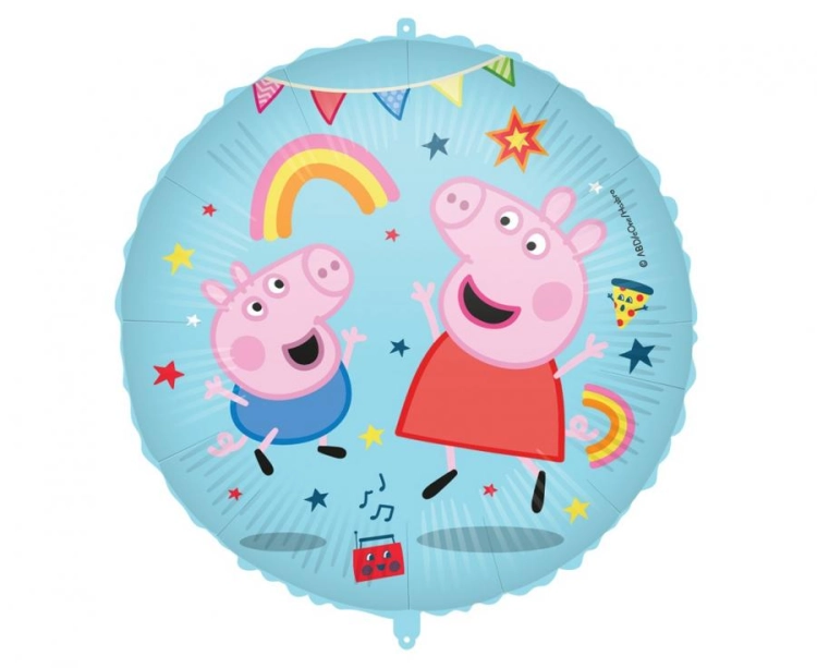 Balon foliowy Peppa Pig Messy Play 18 cali Procos - dekoracje urodziny dzieci, impreza Świnka Peppa, wesoła zabawa Mysłowice Tychy Katowice - Zabawne Wydry