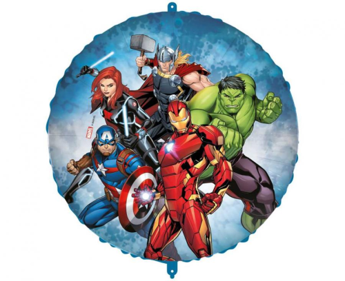 Balon foliowy Avengers Infinity Stones Marvel 46cm Procos - dekoracje urodziny chłopca, impreza superbohaterowie, Iron Man, Kapitan Ameryka Tychy Katowice Mikołów - Zabawne Wydry
