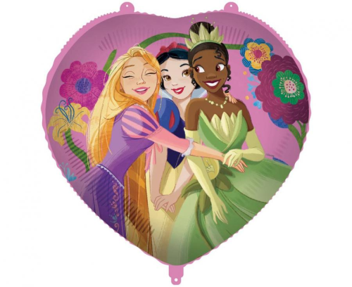 Balon foliowy Serce Princess Live Your Story Disney 46cm Procos - dekoracje urodziny dziewczynki, impreza Księżniczki, Kopciuszek, Bella Pszczyna Tychy Katowice - Zabawne Wydry