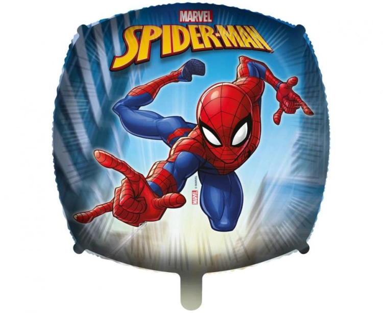 Balon foliowy kwadrat Spiderman Marvel 46cm Procos - dekoracje urodziny chłopca, impreza superbohater, Spiderman Tychy Katowice Mikołów - Zabawne Wydry