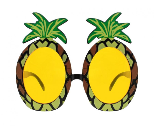 Okulary Ananasy - tropikalny gadżet imprezowy, akcesoria Hawaii, lato, plaża, Zabawne Wydry