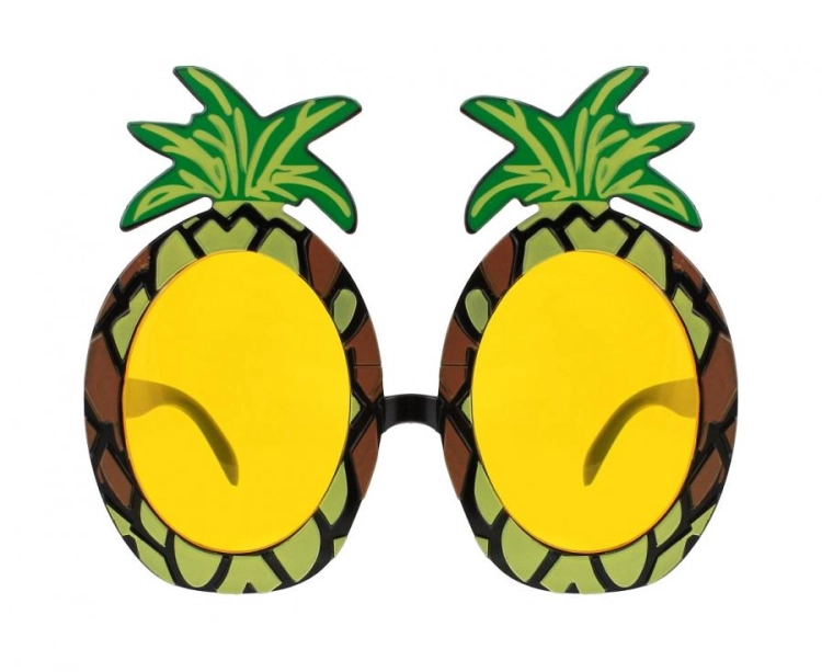 Okulary Ananasy - tropikalny gadżet imprezowy, akcesoria Hawaii, lato, plaża, Zabawne Wydry