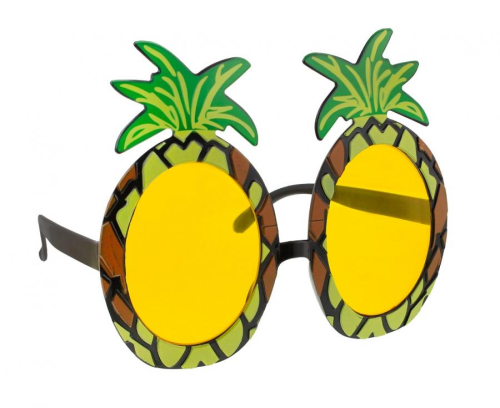 Okulary Ananasy - tropikalny gadżet imprezowy, akcesoria Hawaii, lato, plaża, Zabawne Wydry