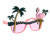 Okulary Palmy i Flaming - tropikalny gadżet imprezowy, akcesoria Hawaii, beach party, lato, Zabawne Wydry