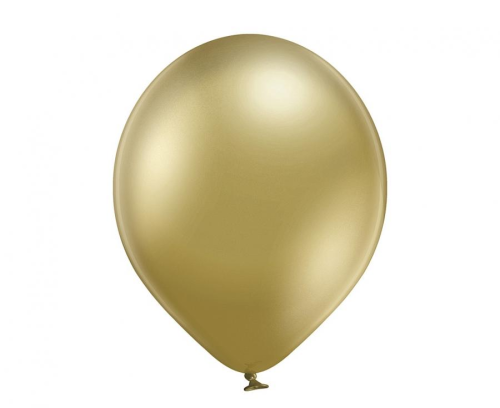 Balony lateksowe Belbal D5 Glossy Gold 5 cali na sztuki - do ścianki balonowej, girlandy, eleganckie dekoracje imprezowe Tychy, złote balony, Zabawne Wydry