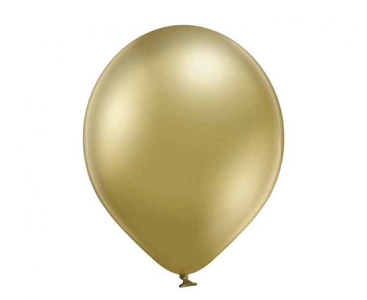 Balony lateksowe Belbal D5 Glossy Gold 5 cali na sztuki - do ścianki balonowej, girlandy, eleganckie dekoracje imprezowe Tychy, złote balony, Zabawne Wydry