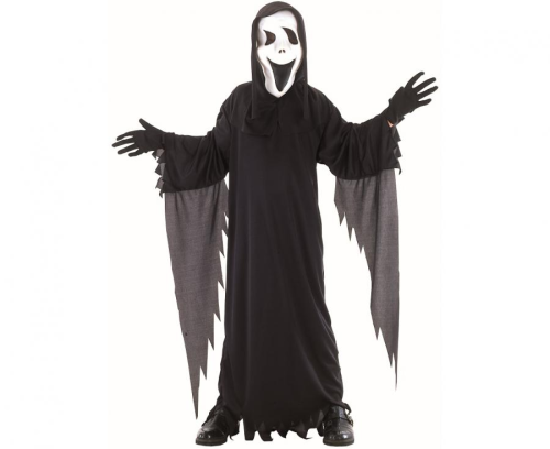 Strój dziecięcy KRZYK rozmiar 120-130 cm, kostium na Halloween, karnawał, maska, wypożyczalnia Tychy, Godan, Zabawne Wydry