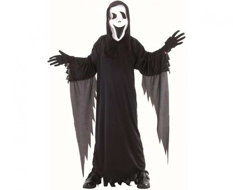 Strój dziecięcy KRZYK rozmiar 120-130 cm, kostium na Halloween, karnawał, maska, wypożyczalnia Tychy, Godan, Zabawne Wydry