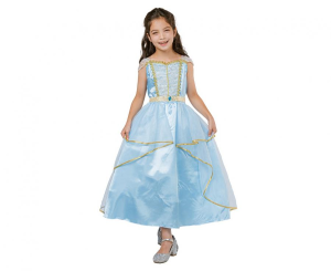 Zestaw Niebieska Księżniczka dla dzieci  (sukienka, pasek) , rozm.110/120 cm