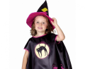Strój dziecięcy Czarownica rozmiar 92-104 cm, peleryna, spiczasty kapelusz, torba, kostium na Halloween, karnawał, wypożyczalnia Tychy, Godan, Zabawne Wydry
