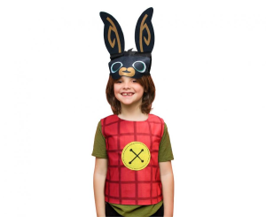 Zestaw dla dzieci Wesoły Czarny Królik (kapelusz,kamizelka), rozm. 92/104 cm