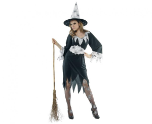 Zestaw dla dorosłych Jasna Czarownica (sukienka, kapelusz, pasek ), rozm. M
