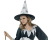 Strój Jasna Czarownica damski rozmiar M, czarno-biała sukienka, kapelusz, pasek, kostium na Halloween, karnawał, wypożyczalnia Tychy, Godan, Zabawne Wydry