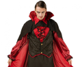 Strój Lord Wampir dla dorosłych rozmiar 56, bluzka, peleryna, czerwono-czarny, kostium na Halloween, karnawał, wypożyczalnia Tychy, Godan, Zabawne Wydry