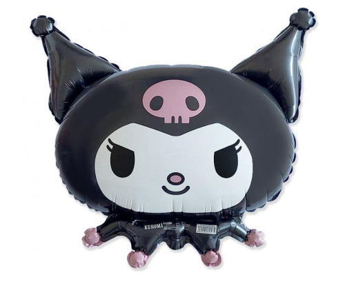 Balon foliowy Kuromi 24 cale, 66x52 cm, różnokolorowy, balon do helu, na urodziny, fanki anime Sanrio, Flexmetal, odbiór Tychy, Zabawne Wydry