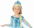 Strój dziecięcy Niebieska Księżniczka rozmiar 92-104 cm, niebieska sukienka, opaska, kostium bajkowy na Karnawał, urodziny, wypożyczalnia Tychy, Godan, Zabawne Wydry