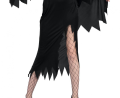 Strój damski Czarna Czarownica rozmiar S, czarna sukienka, spiczasty kapelusz, pasek, klasyczny kostium na Halloween, karnawał, wypożyczalnia Tychy, Godan, Zabawne Wydry
