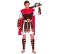 Strój dorosły Gladiator rozmiar 52, tunika, peleryna, nakładki na ręce i nogi, kostium Rzymianin na Karnawał, imprezę historyczną, wypożyczalnia Tychy, Godan, Zabawne Wydry