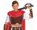 Strój dorosły Gladiator rozmiar 52, tunika, peleryna, nakładki na ręce i nogi, kostium Rzymianin na Karnawał, imprezę historyczną, wypożyczalnia Tychy, Godan, Zabawne Wydry