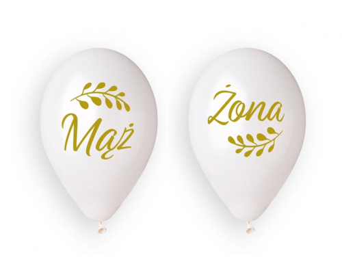 Balon lateksowy 12 cali Mąż i Żona, 30 cm, balony na ślub, wesele, rocznicę, dekoracje miłosne na sztuki, balony z helem Tychy, Zabawne Wydry