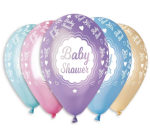 Balon lateksowy "12" Baby Shower mix kolorów