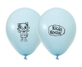 Różnokolorowe balony lateksowe Godan z wizerunkiem i podpisem Kici Koci (12 cali), wysyłane losowo, idealne do helu na urodziny i przyjęcia dla dzieci w Tychach.