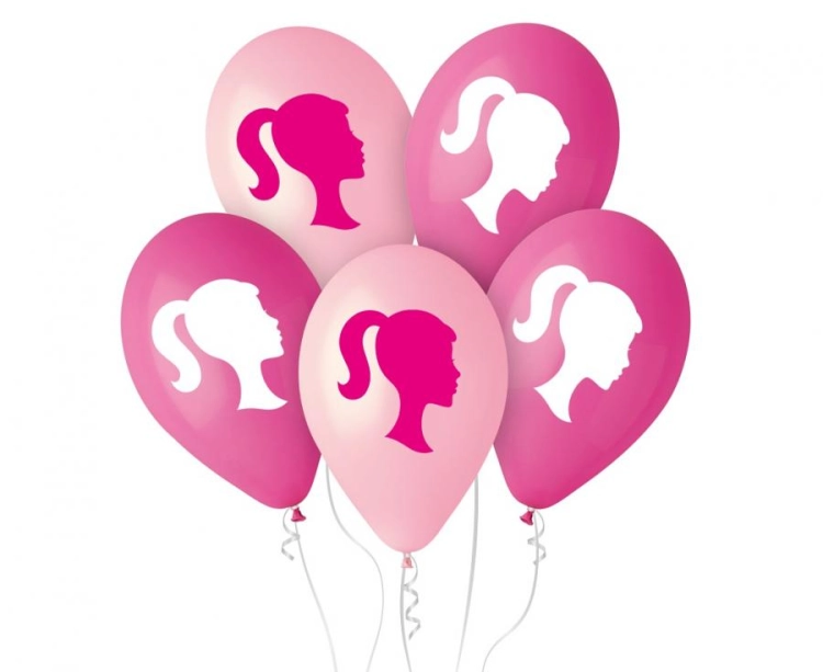 Balony lateksowe Gemar "MY PINK WORLD Z Kucykiem" (12 cali) w mixie różnych odcieni różowego, idealne do helu na urodziny dziewczynki w Tychach.
